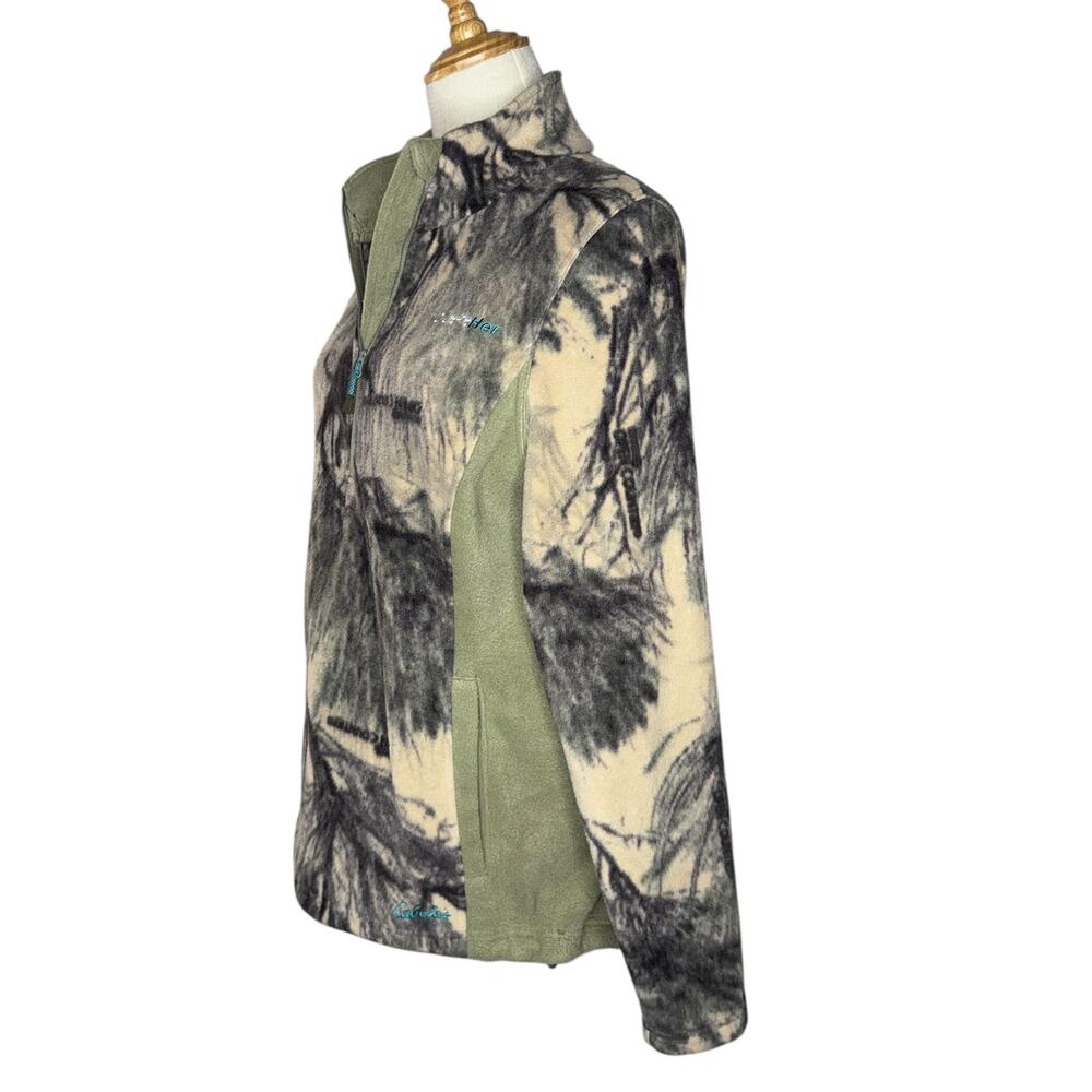 Cabela's Women's Camo Fleece Quarter Zip Pullover Sweater Size Medium Outdoors - Picture 5 of 12
